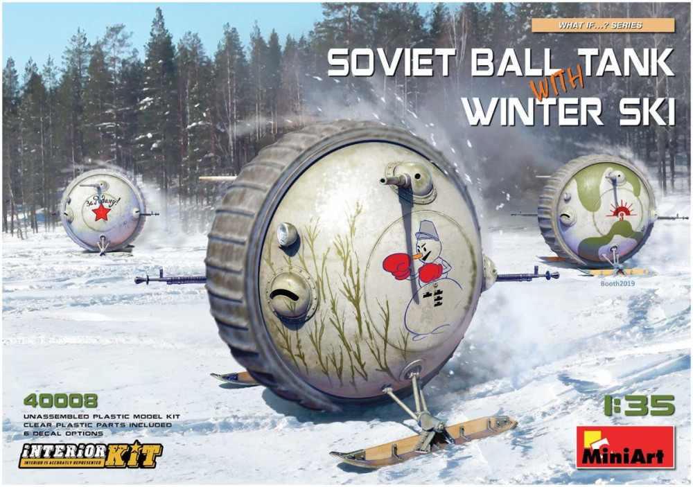 Сборная модель MiniArt Soviet Ball Tank with Winter Ski (135) (40008)