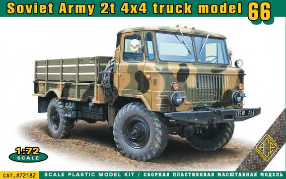 Збірна модель Ace Soviet Army 2t 4x4 Truck Model 66 (172)