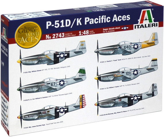 Збірна модель ITALERI P-51 D/K Pacific Aces (148)
