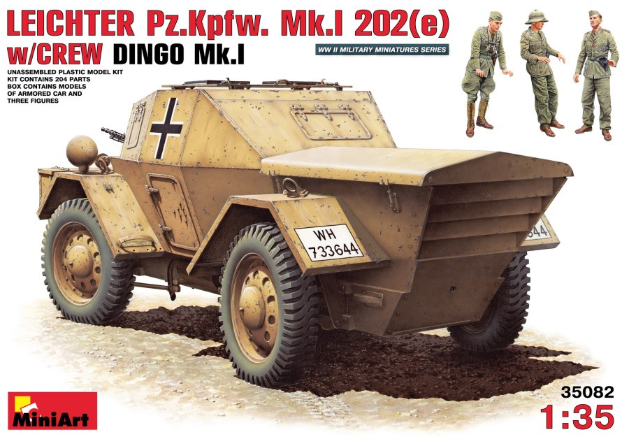 Сборная модель MiniArt Leichter Pz.Kpfw. Mk.I 202(e) w/Crew (135)