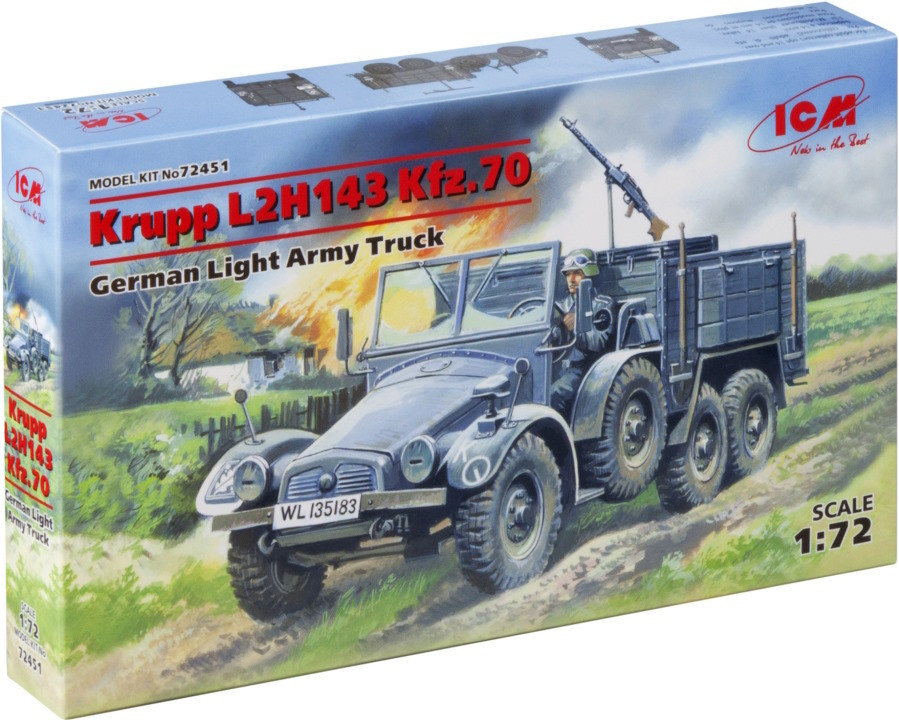 Збірна модель ICM Krupp L2H143 Kfz.70 (172)