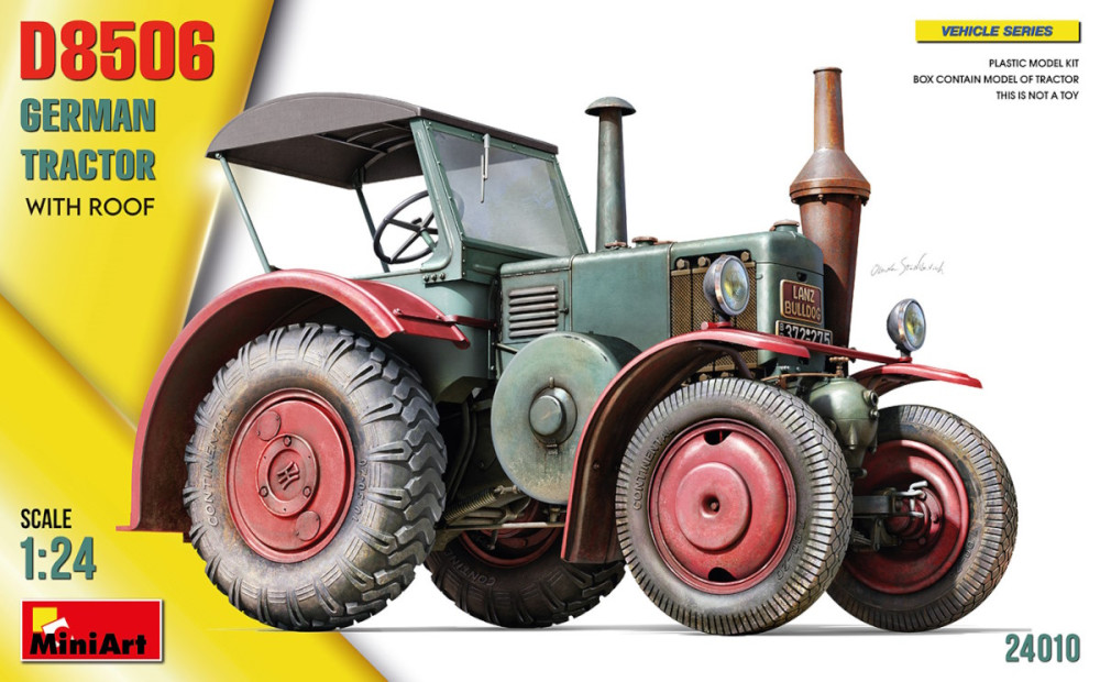 Сборная модель MiniArt German Tractor D8506 with Roof (124)