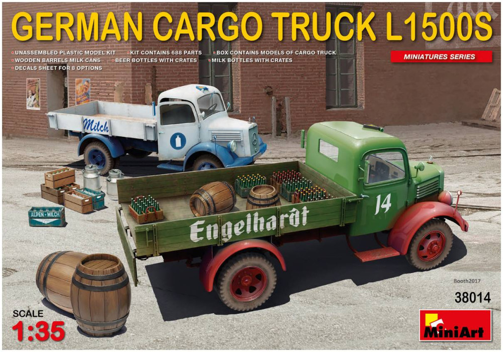 Сборная модель MiniArt German Cargo Truck L1500S (135) (38014)
