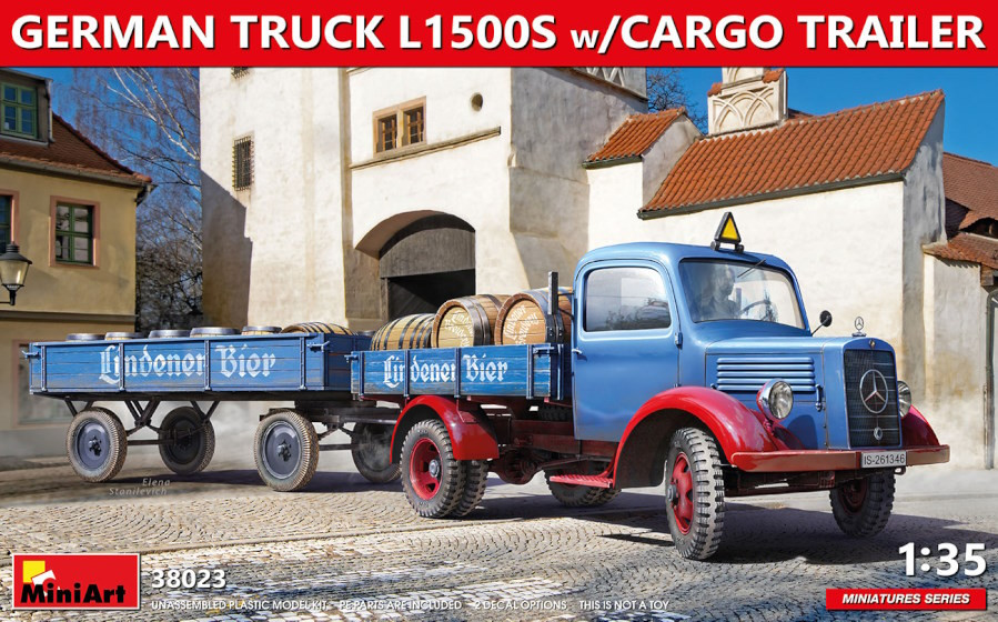Сборная модель MiniArt German Truck L1500s w/Cargo Trailer (135)