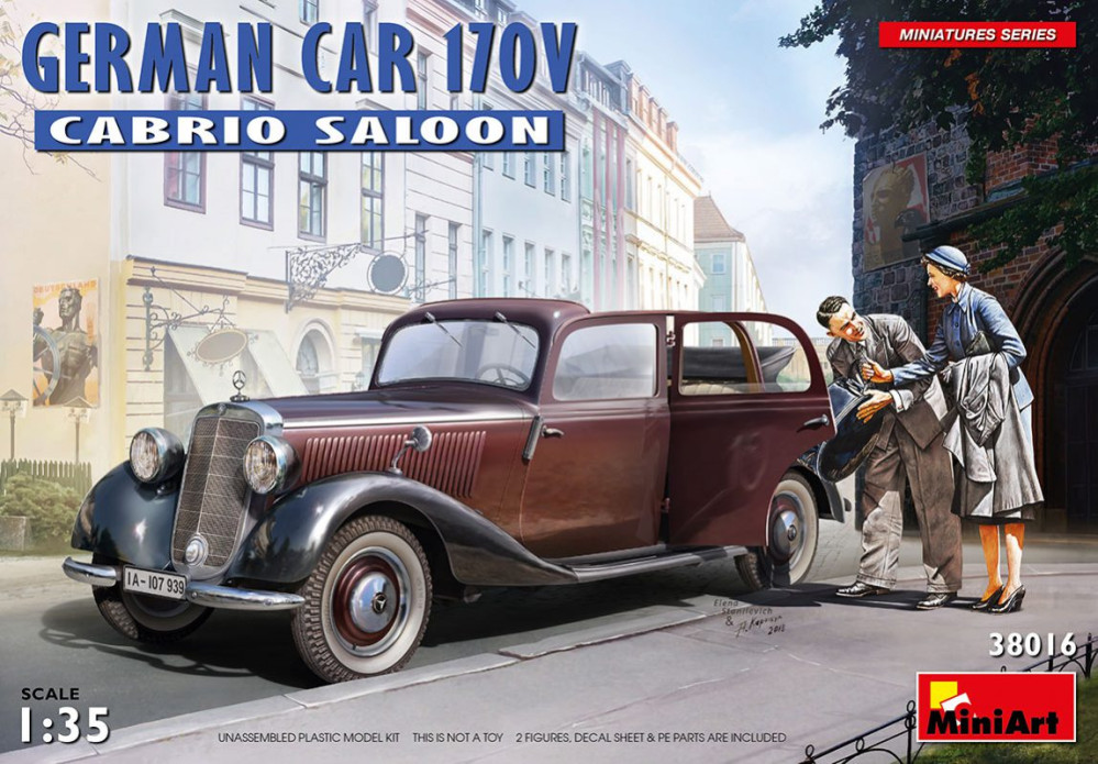Сборная модель MiniArt German Car 170v Cabrio Saloon (135)