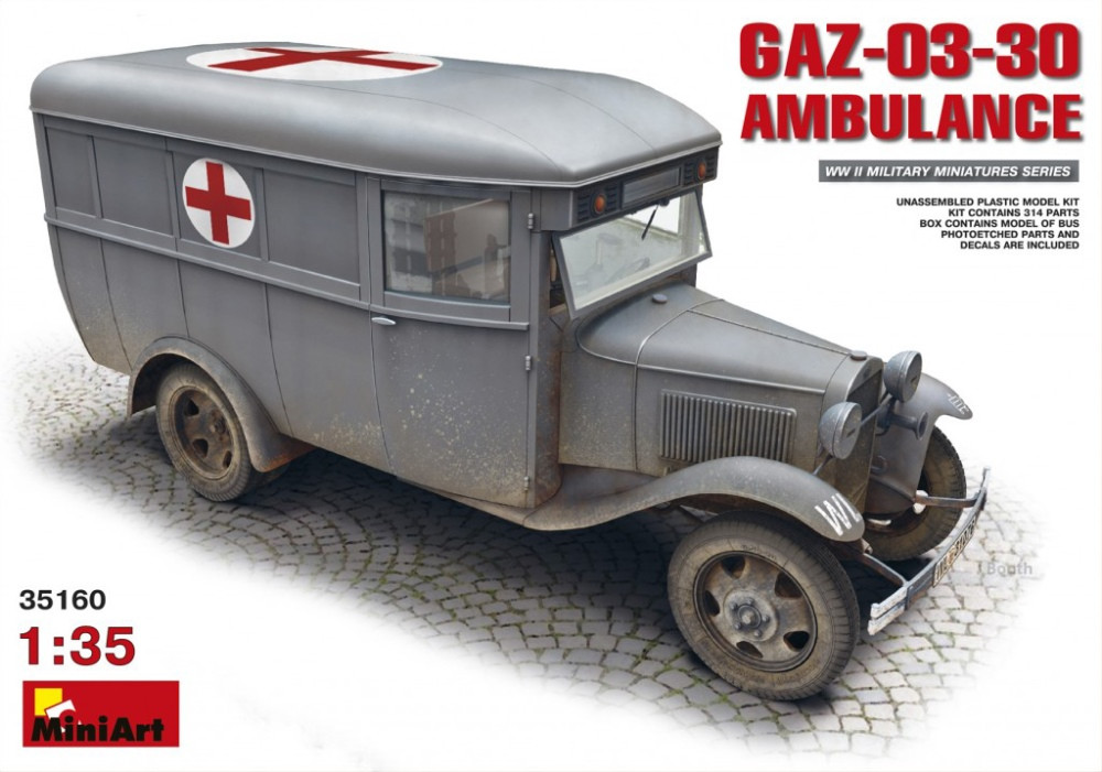 Сборная модель MiniArt GAZ-03-30 Ambulance (135) (35160)