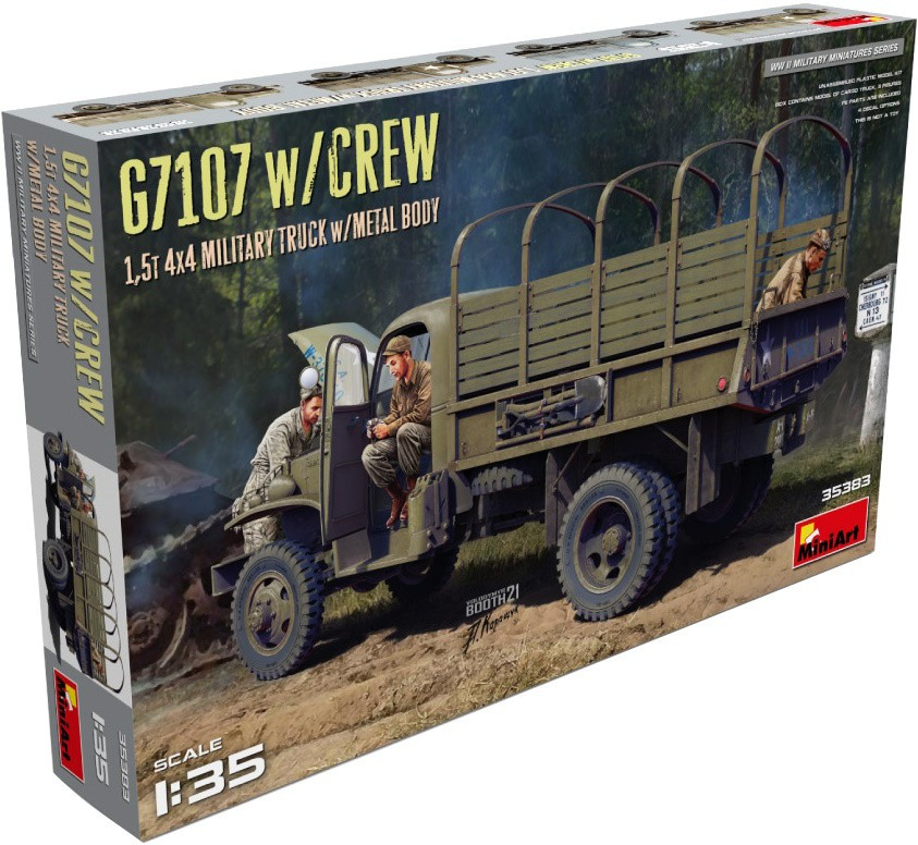 Сборная модель MiniArt G7107 w/Crew 1.5t 4x4 Cargo Truck w/Metal Body (135)