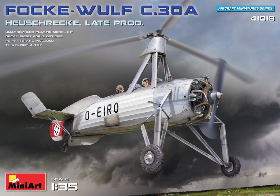 Сборная модель MiniArt Focke Wulf FW C.30a Heuschrecke. Late Prod (135)
