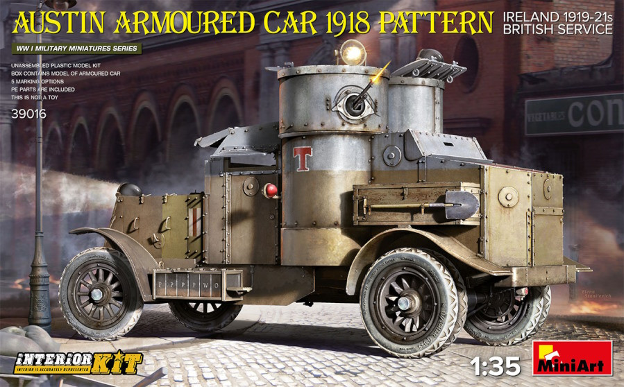 Сборная модель MiniArt Austin Armoured Car 1918 Pattern Ireland 1919-21 British Service (135)
