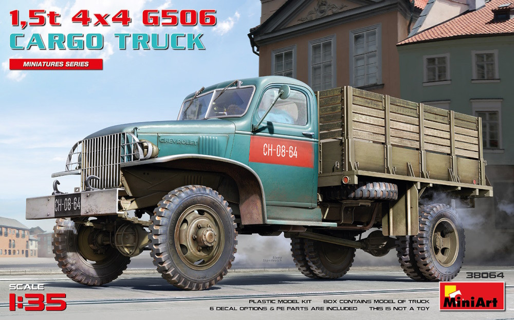 Сборная модель MiniArt 1.5t 4x4 G506 Cargo Truck (135)