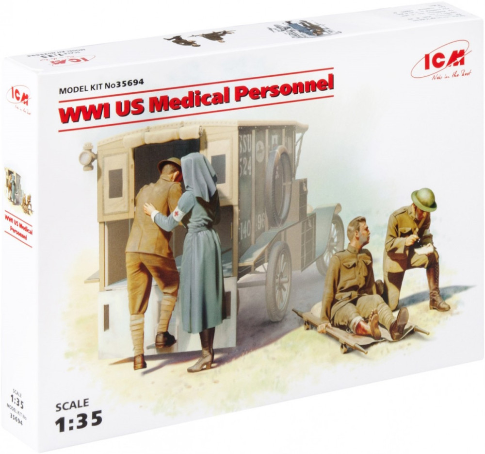 Сборная модель ICM WWI US Medical Personnel (135)