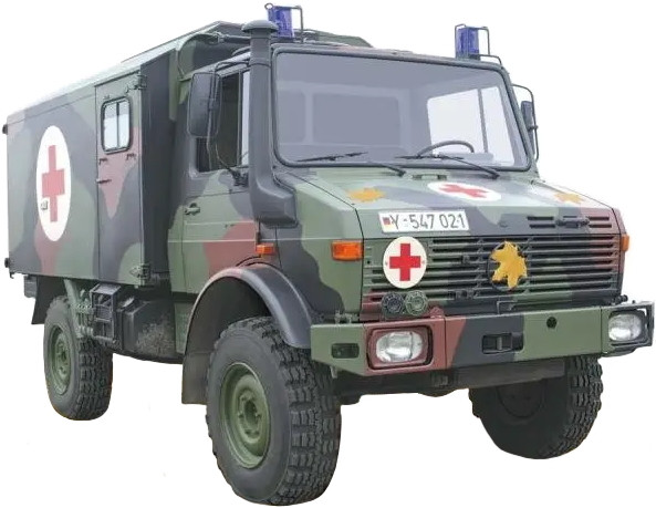 Збірна модель Ace Unimog U1300L 4x4 Krankenwagen Ambulance (172)