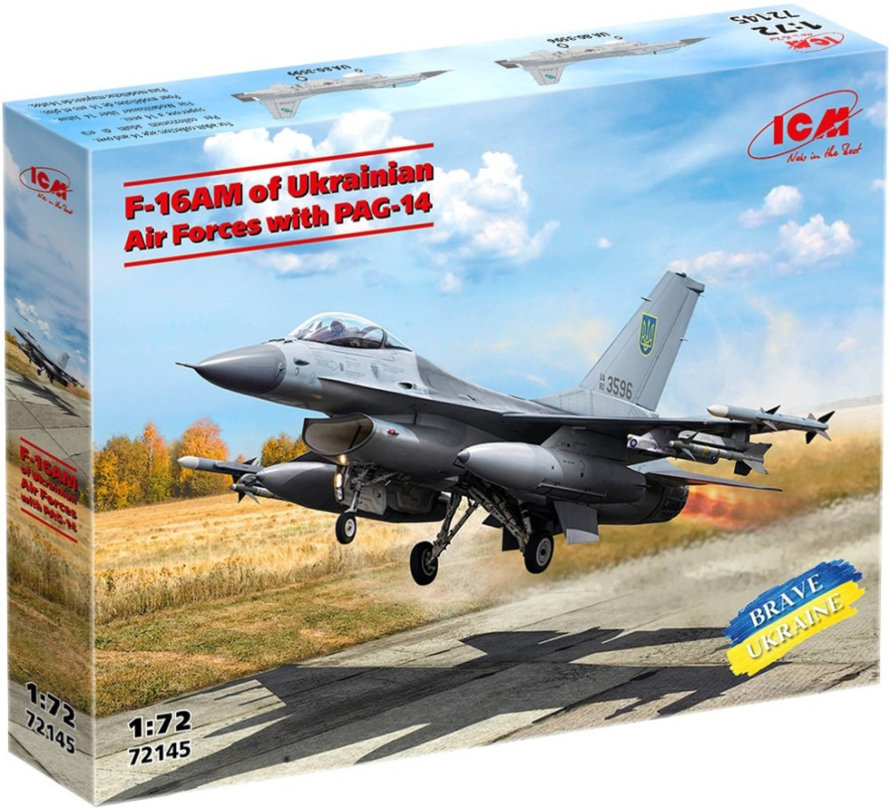 Збірна модель ICM F-16AM of Ukrainian Air Forces with PAG-14 (172)