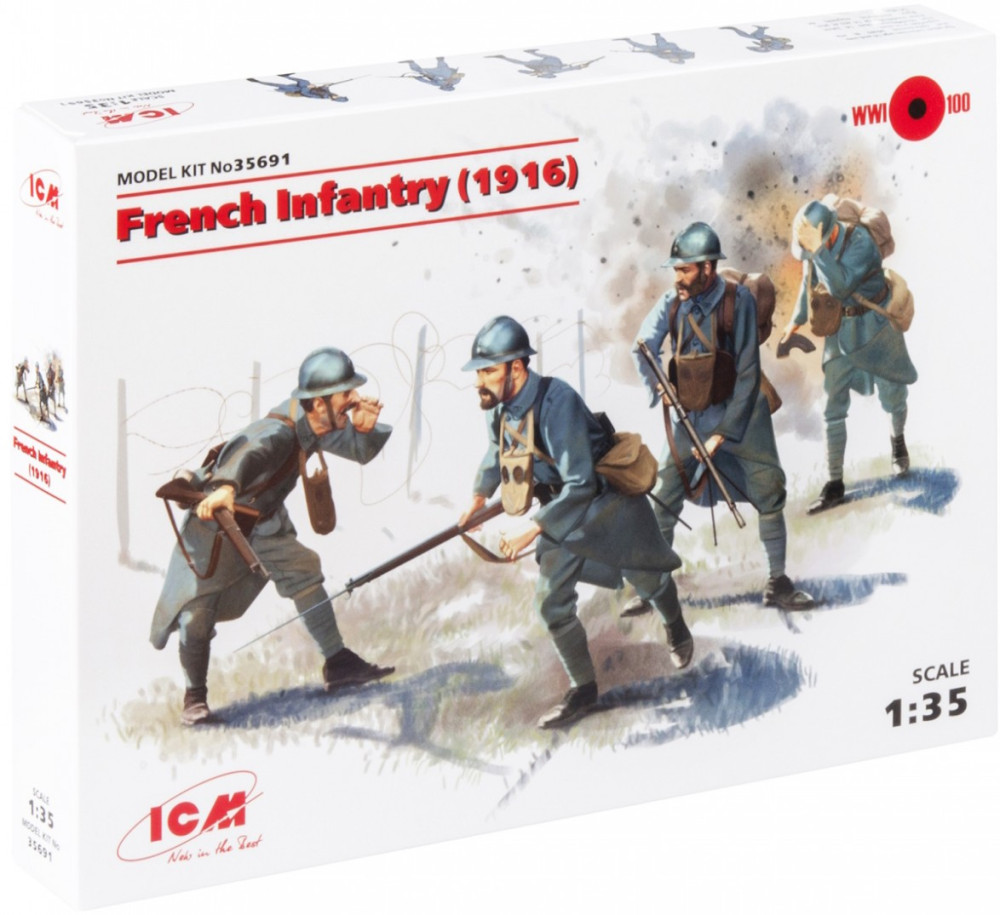 Сборная модель ICM French Infantry (1916) (135)