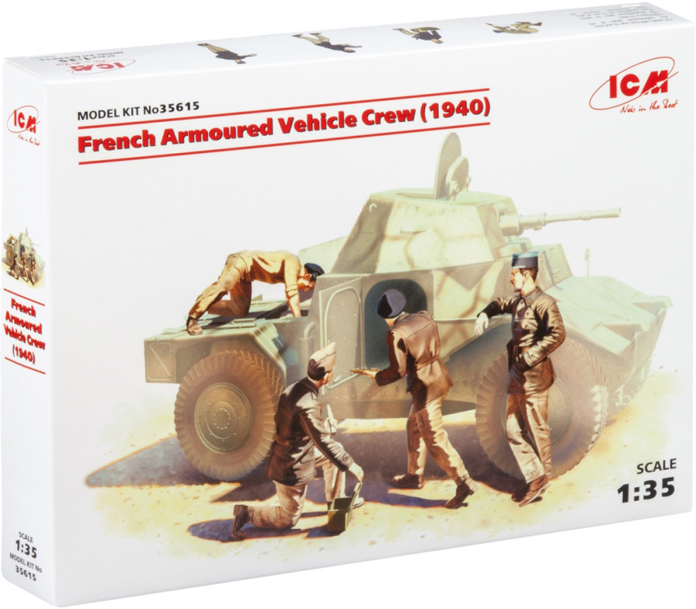 Сборная модель ICM French Armoured Vehicle Crew (1940) (135)