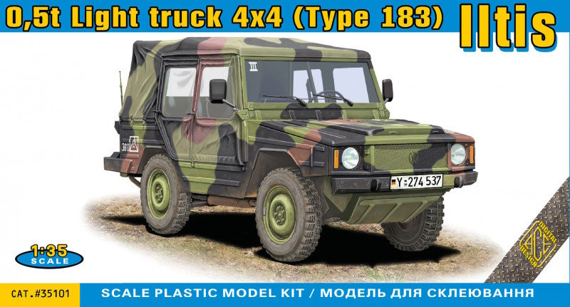 Сборная модель Ace 0.5t Light Truck 4x4 (Type 183) Iltis (135)