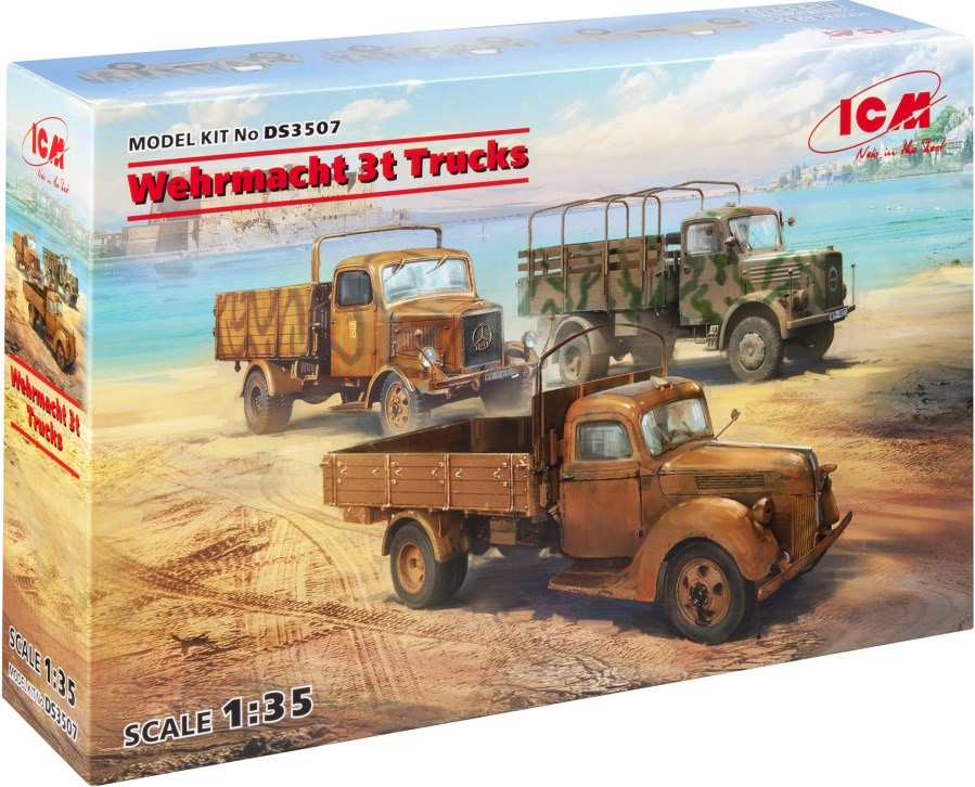 Сборная модель ICM Wehrmacht 3t Trucks (135)
