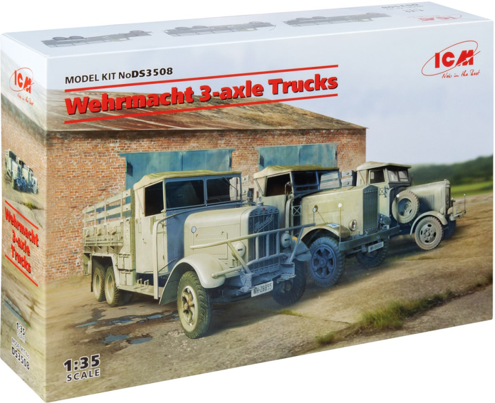 Сборная модель ICM Wehrmacht 3-Axle Trucks (135)