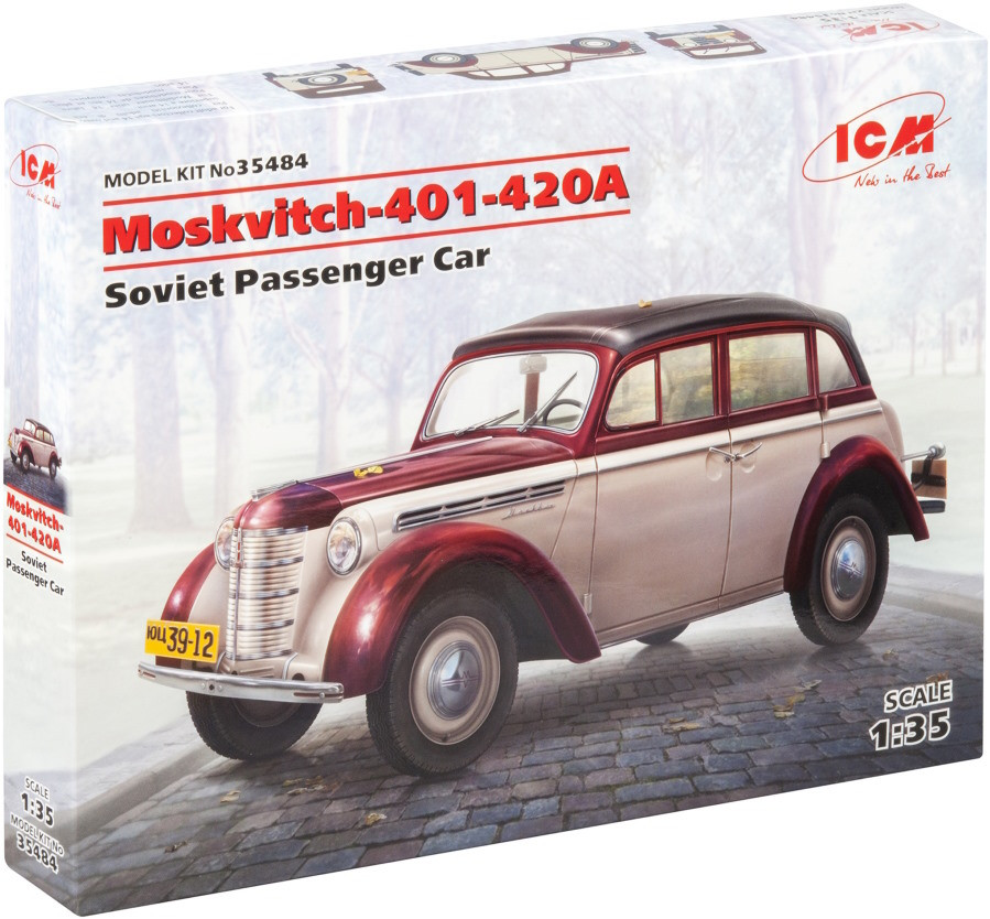 Сборная модель ICM Moskvitch-401-420A (135)