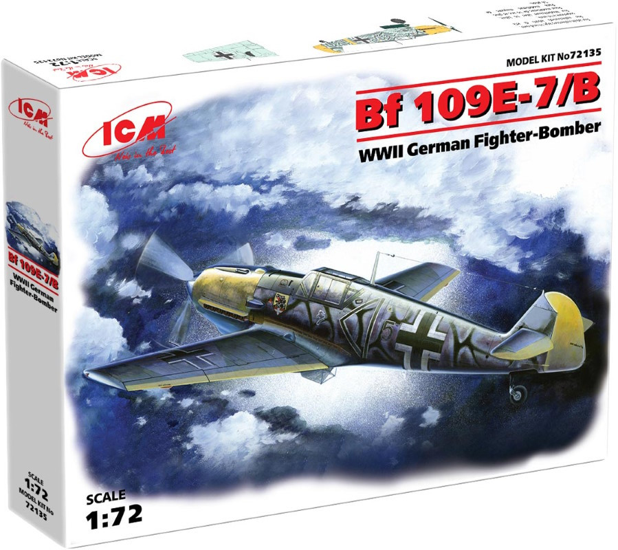 Збірна модель ICM Messerschmitt Bf 109E-7/B (172)