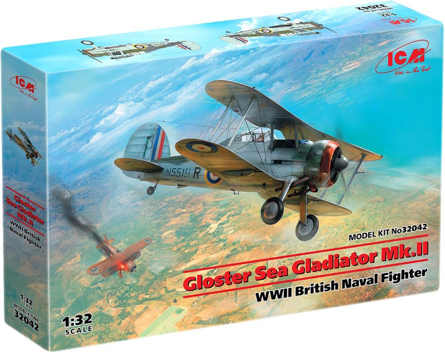 Збірна модель ICM Gloster Sea Gladiator Mk.II (132)