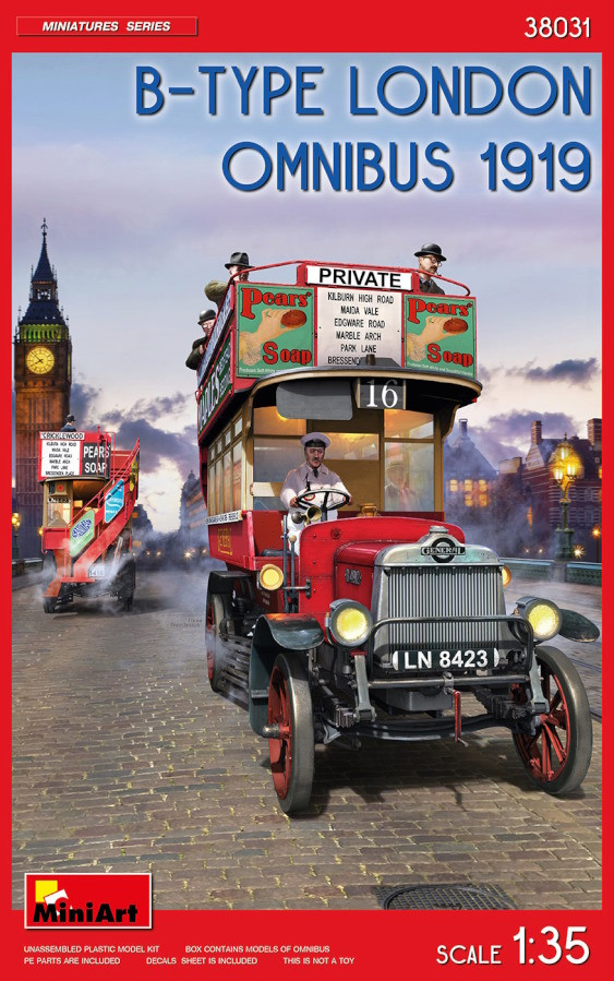Сборная модель MiniArt B-Type London Omnibus 1919 (135)