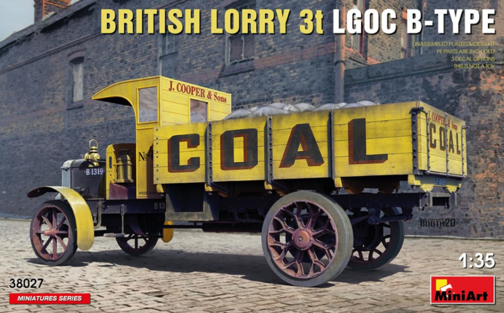 Сборная модель MiniArt British Lorry 3t LGOC B-type (135)