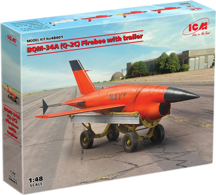 Збірна модель ICM BQM-34A (Q-2C) Firebee with Trailer (148)