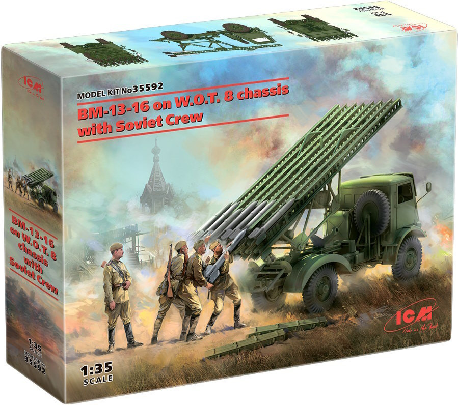 Збірна модель ICM BM-13-16 on W.O.T. 8 Chassis with Soviet Crew (135)