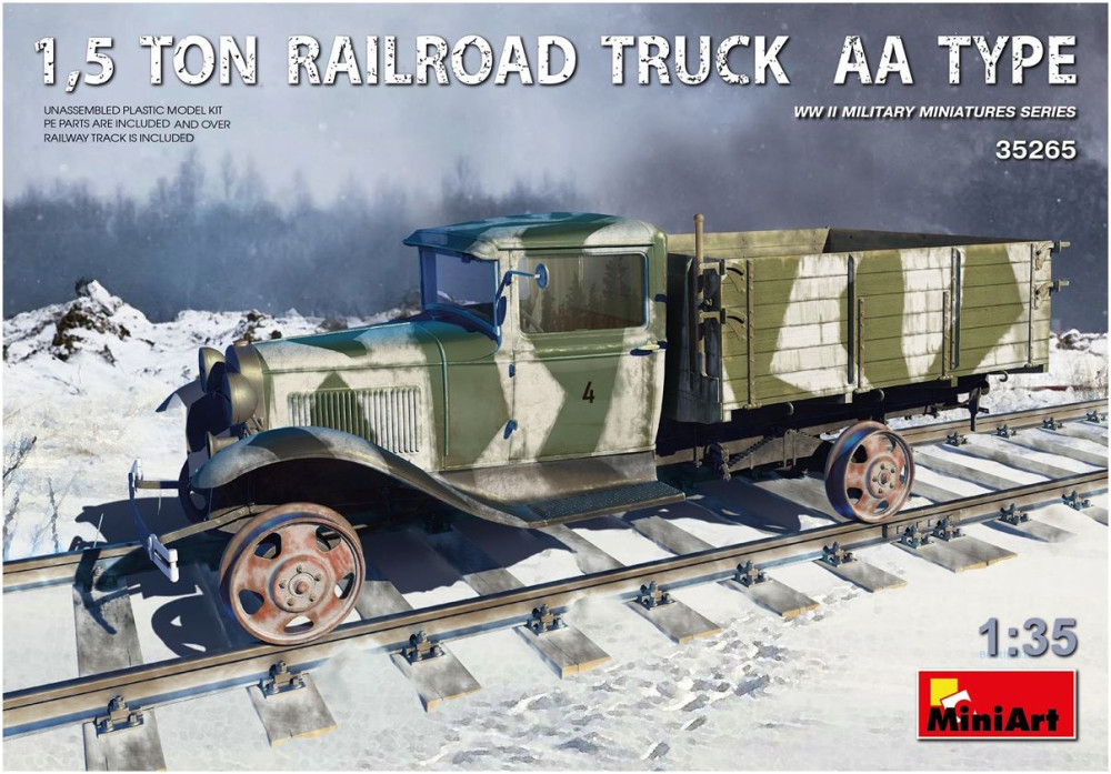 Сборная модель MiniArt 1.5 Ton Railroad Truck AA Type (135) (35265)