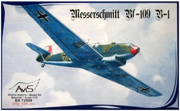 Сборная модель AVIS Messerschmitt Bf-109 B-1 (172