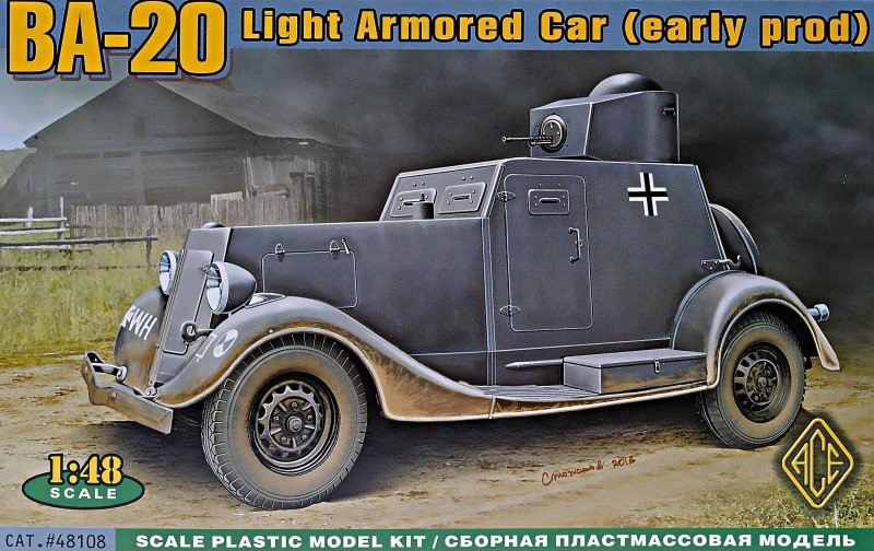 Сборная модель Ace BA-20 Light Armored Car (early prod) (148