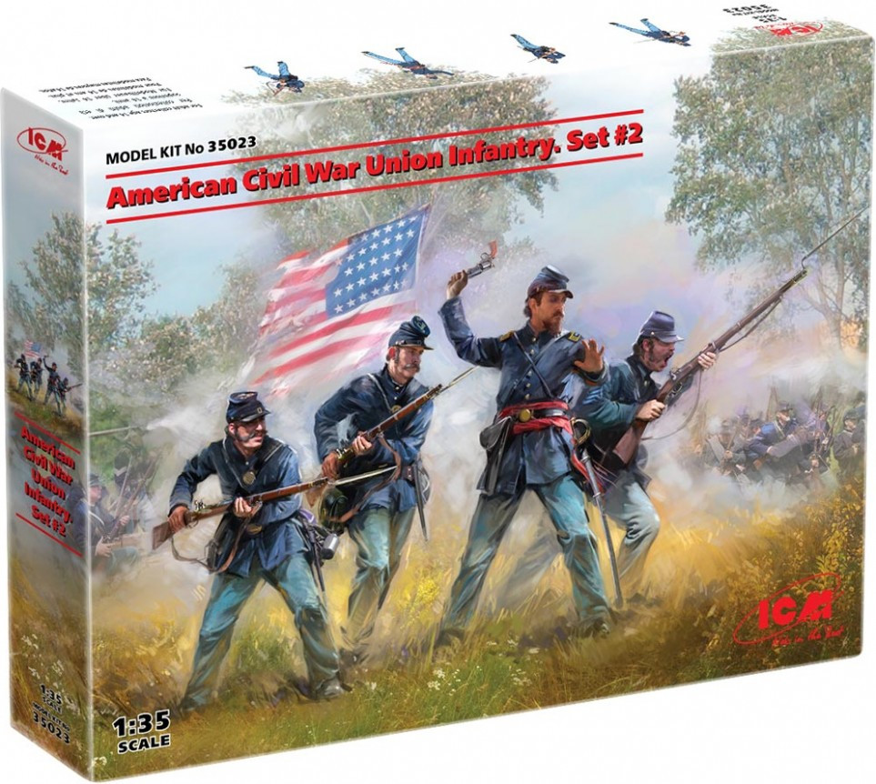 Сборная модель ICM American Civil War Union Infantry Set 2 (135