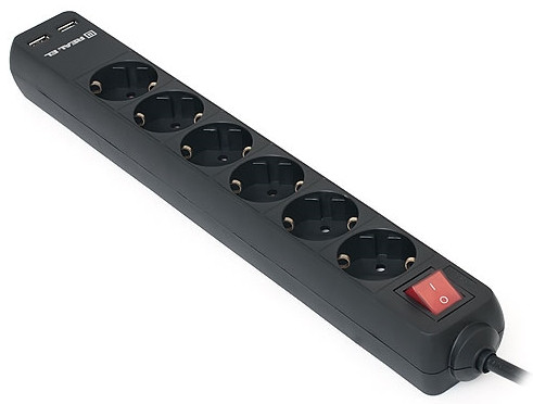 Фільтр-подовжувач REAL-EL RS-6 Protect USB 1.8m