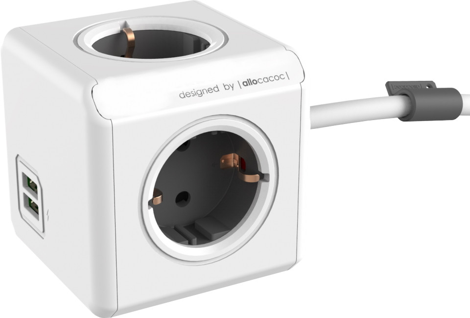 Подовжувач Allocacoc PowerCube Extended USB 1402GY/DEEUPC