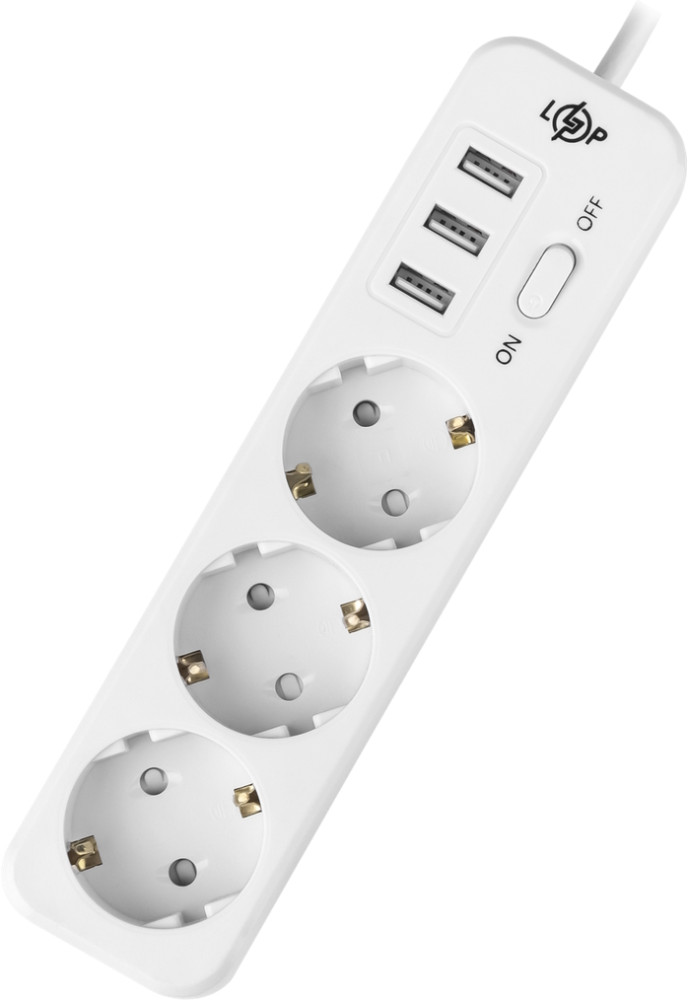 Фільтр-подовжувач Logicpower LP-X3-USB/2m