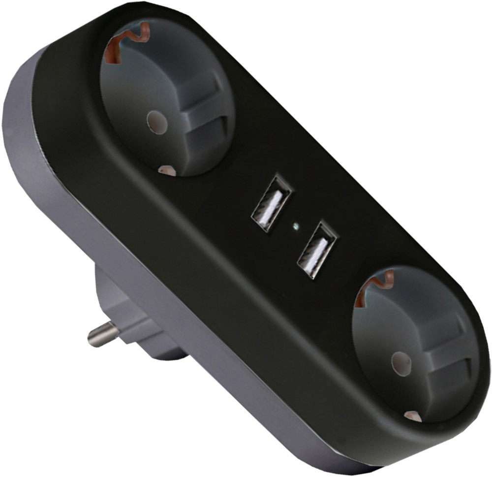 Фільтр в розетку EUROELECTRIC EE-2/2USB-16A