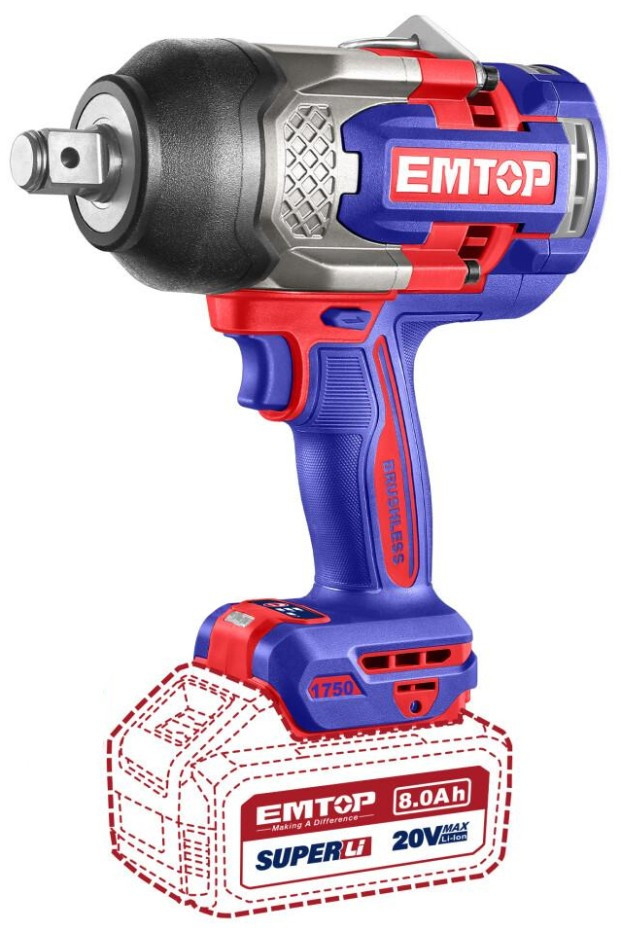 Гайковерт EMTOP ECIWL20175