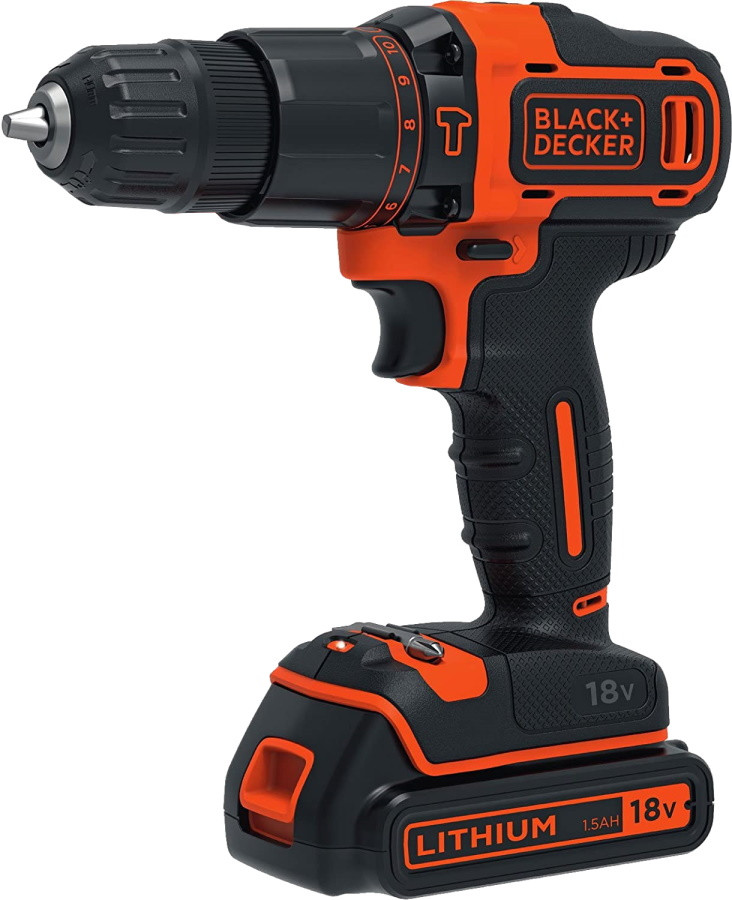 Дриль-шурупокрут Black&Decker BDCHD18K