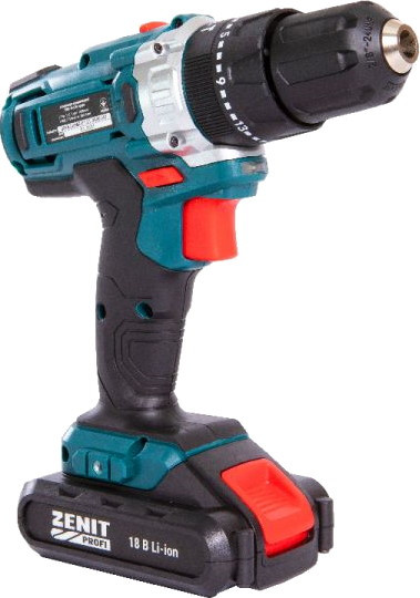Дриль-шурупокрут Zenit ZShA-18 LiW Profi (850616)