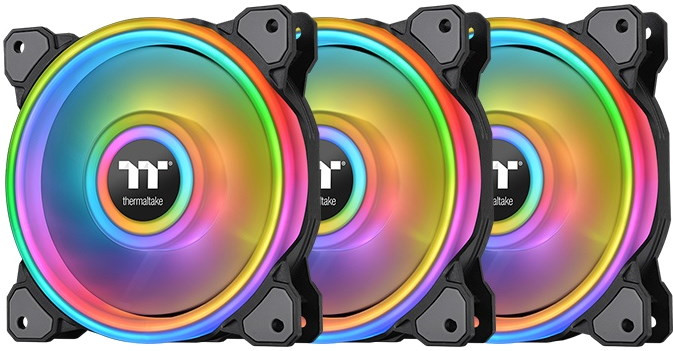 Вентилятор Thermaltake Riing Quad 14 RGB Radiator Black (3-Fan Pack) (CL-F089-PL14SW-A)