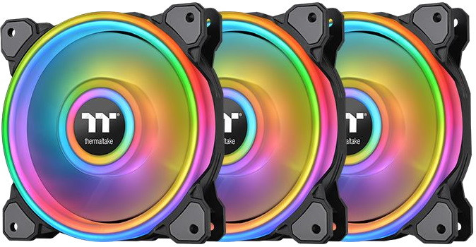 Вентилятор Thermaltake Riing Quad 12 RGB Radiator Black (3-Fan Pack) (CL-F088-PL12SW-A)