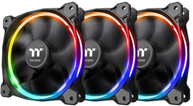 Вентилятор Thermaltake Riing 12 LED RGB (3-Fan Pack) (CL-F071-PL12SW-A)