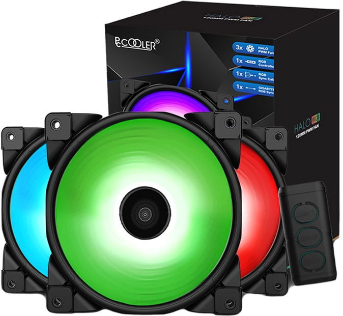 Вентилятор PCCooler Halo 3-in-1 RGB KIT