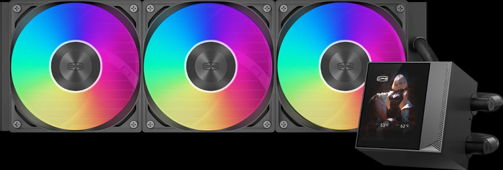 Водяне охолодження PCCooler DC360 Pro ARGB Display Black