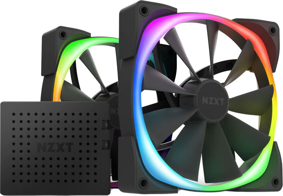 Вентилятор NZXT Aer RGB 2 140 Black Twin Starter Pack (HF-2814C-DB)