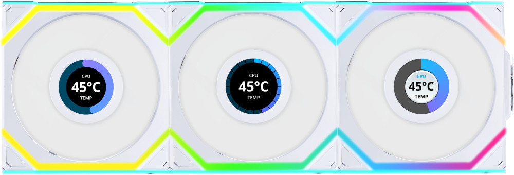 Вентилятор Lian Li Uni Fan SL120 Wireless LCD 3-pack White