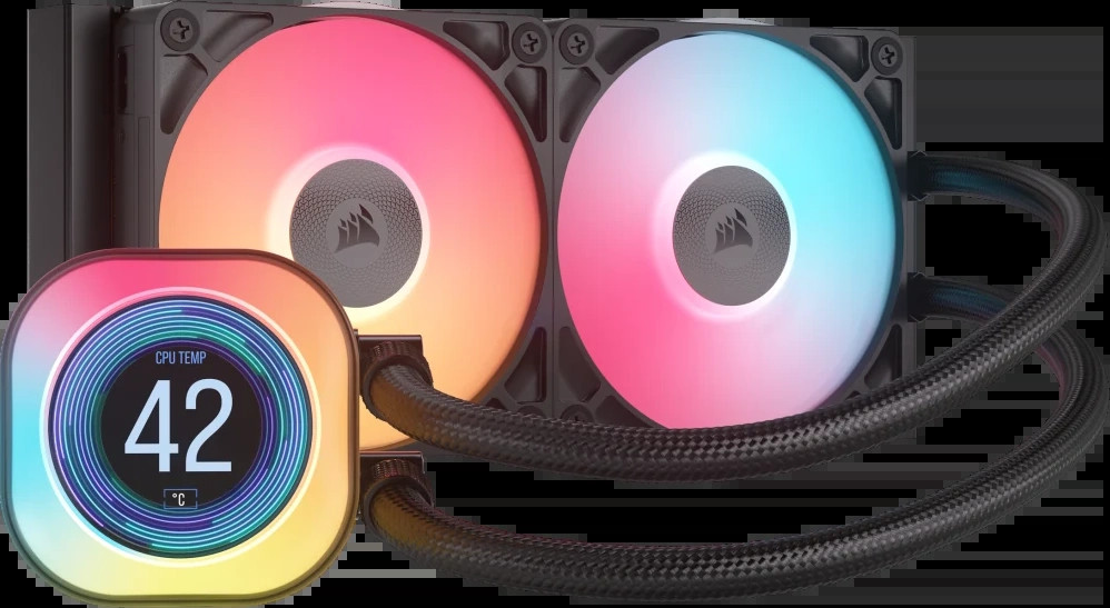 Водяное охлаждение Corsair iCUE LINK TITAN 240 RX LCD Black (CW-9061022-WW)