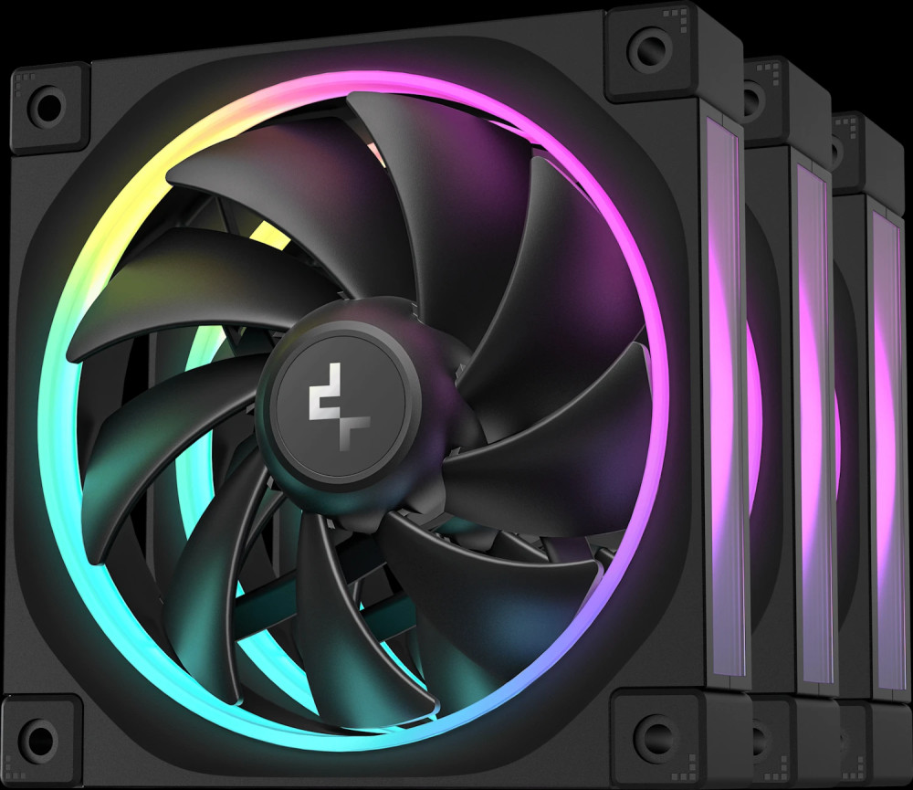Вентилятор Deepcool FL12-3 IN 1 Black (R-FL12-BKAPN3-G)