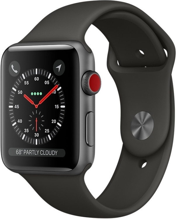 Часы-телефон Apple Watch 3 Aluminum 42 mm Cellular